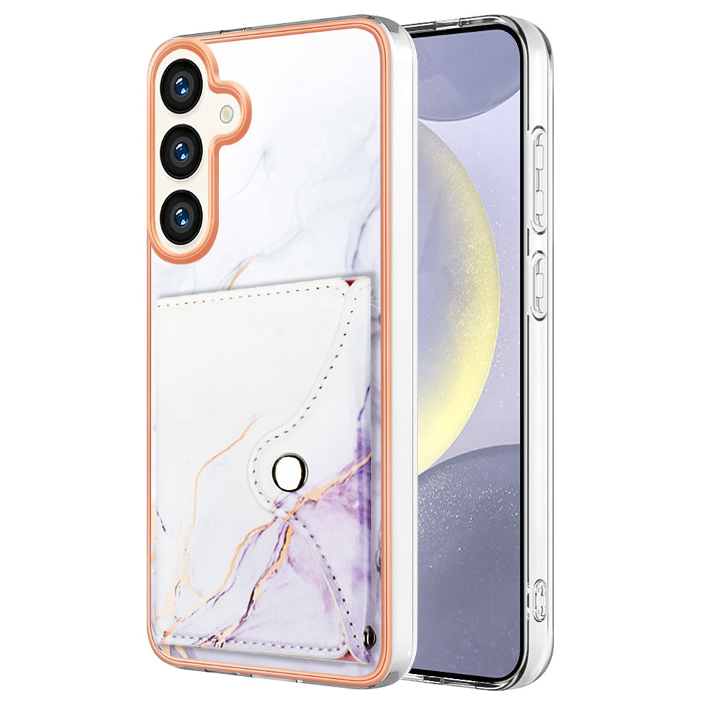 YB Leather Coating Series-9 for Samsung Galaxy S24 Case Kickstand PU+TPU IMD Phone Protector YB Leather Coating Series-9 for Samsung Galaxy S24 Case Kickstand PU+TPU IMD Phone Protector